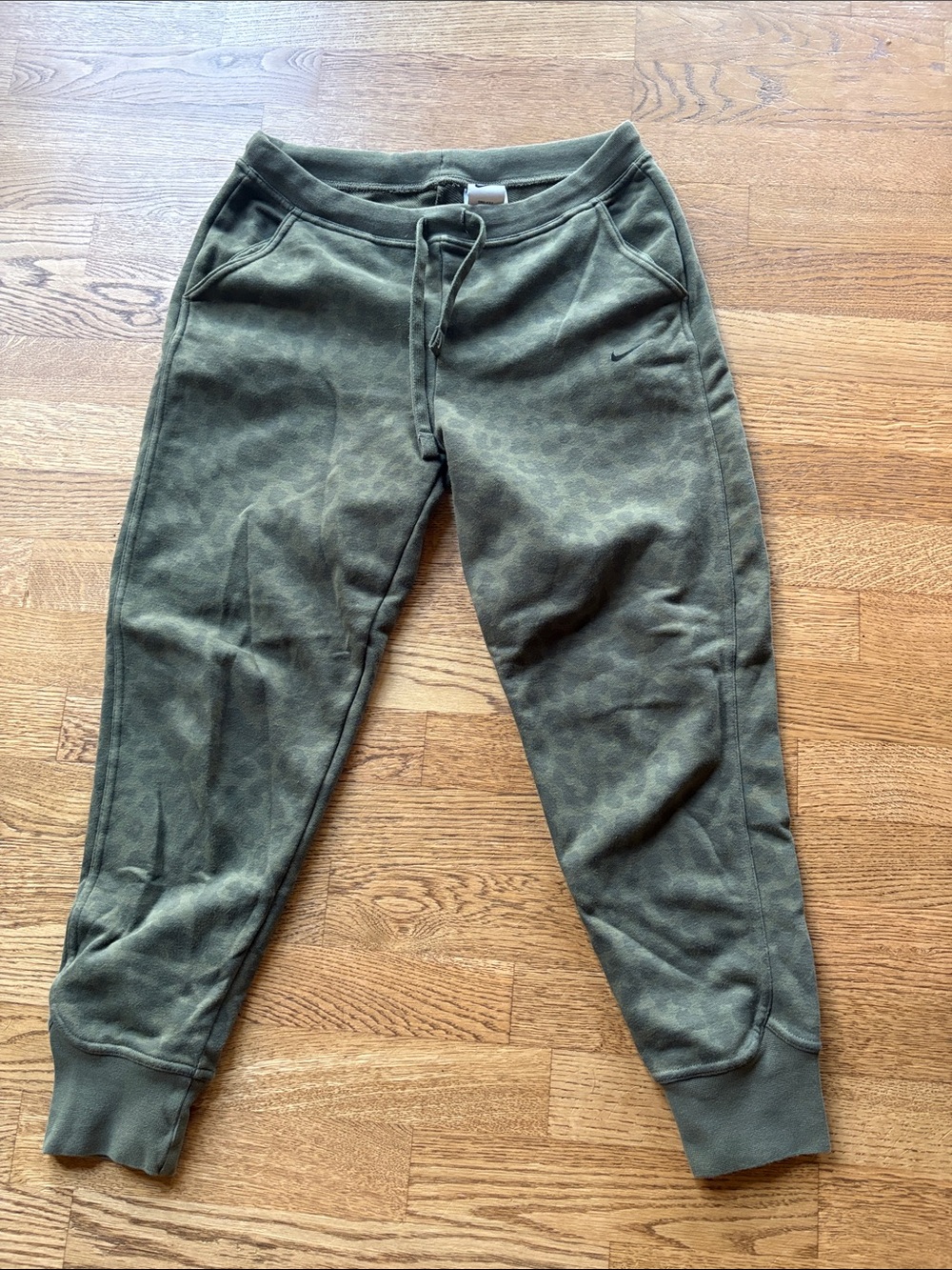 Nike Olive Camo Drawstring Joggers